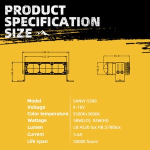 S300 High Power With Fan Car Spotlights <b>Led</b> Grille <b>Lights</b> Fog <b>Work</b> <b>Light</b> External Auxiliary <b>Lights</b> Off-road Vehicle Suv Truck - Product Image 6
