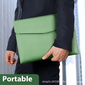 Tùy chỉnh A4 da Cặp văn phòng thư mục tập tin túi cho lưu trữ và mua hợp đồng thông tin kinh doanh phụ kiện - Product Image 5