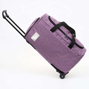 Unisex Travel <b>Duffel</b> <b>Bag</b> 36-55L Zipper Closure Soft Handle Lightweight Rolling Wheeled <b>Bag</b> For Sports - Product Image 2