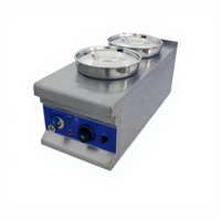 Bain-marie électrique professionnel en acier inoxydable 201 à deux bacs, capacité 2x4L, pour restaurant, cuisine, traiteur, équipement de buffet commercial