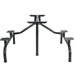 Pieds de meuble industriel en fer, cadre en acier, forme incurvée, Base de Table, meuble de Table à manger, pieds métalliques pour Table
