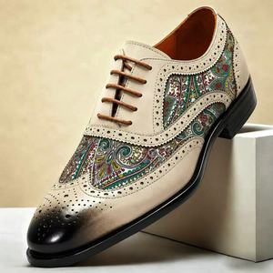 Chaussures Oxford pour hommes Dreamy Stark à bout rond, à lacets, respirantes, à talon bas, semelle adhésive, toutes saisons - Product Image 1