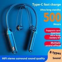 Écouteurs sans fil à tour de cou de sélection premium avec indicateur de niveau de batterie, longue autonomie, écouteurs filaires pour la musique