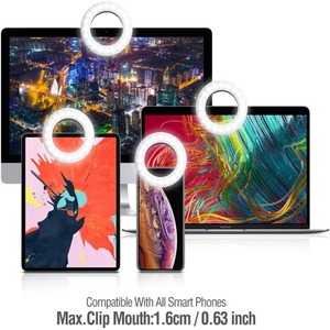 Anneau lumineux à selfie avec lentille de charge USB pour téléphone portable et <span class=keywords><strong>tablette</strong></span> - Product Image 6