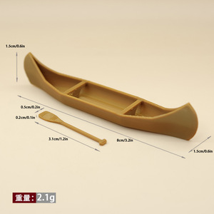Modelo de canoa de micro-paisaje de arquitectura antigua, adorno decorativo para mesa de arena y jardín, pequeño adorno de escena en <span class=keywords><strong>miniatura</strong></span> - Product Image 5