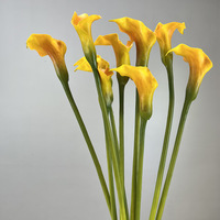 Bouquet de fleurs artificielles en plastique réaliste fait main, Calla Lily, pour la décoration de la maison, du bureau, du jardin