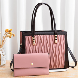 Conjunto de dos bolsos para mujer, bolso informal plisado tipo nido, bolso de hombro cruzado de gran capacidad - Product Image 6