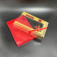 Boîte en plastique pliable de qualité alimentaire PET, fond pliable, transparente, avec couvercle rabattable, pour la présentation de pâtisseries, de desserts et de cadeaux