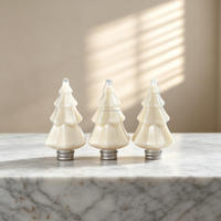 Bouteille de thé au lait en forme de sapin de Noël, créative, transparente, en PET de qualité alimentaire, imprimée sérigraphiée, avec bouchon à vis – Meilleure vente