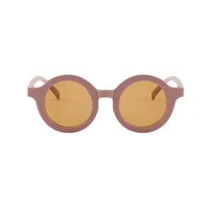 도매 저렴한 어린이 선글라스 빈티지 라운드 눈 태양 안경 편광 안경 사용자 정의 로고