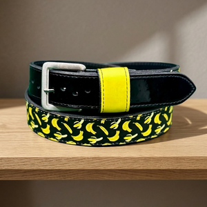 Baseball <b>Belt</b> Reversible <b>Silver</b> Double Prong <b>Buckle</b> Casual Style Cow Hide Durable 3D Design - Product Image 2