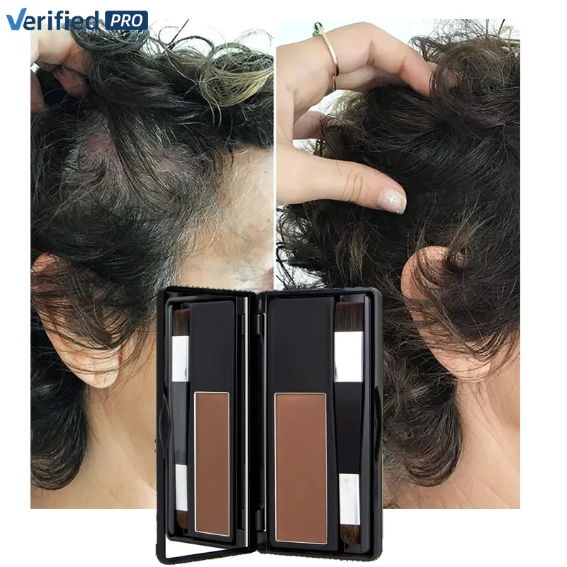 MELAO-poudre correctrice pour cheveux, ombre pour cheveux gris avec miroir et front bouffant, poudre Anti-perte pour cheveux