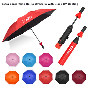 Logotipo personalizado Publicidad Promoción <span class=keywords><strong>de</strong></span> negocios Viajes Rainy Sunny 3 Paraguas plegables para botellas <span class=keywords><strong>de</strong></span> <span class=keywords><strong>vino</strong></span> - Product Image 3