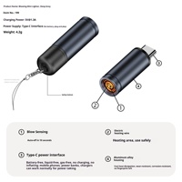 Allume-cigare moderne avec interface Type-C, portable, coupe-vent, mini, pour le camping, les voyages, la voiture, l'avion, sûr à utiliser