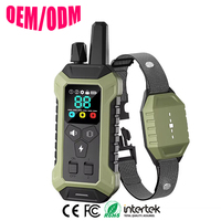 Ferngesteuerter Hundetrainer mit 600m Reichweite, Wiederaufladbar, Wasserdicht, Farbdisplay, 3 Modi (Warnung/Ton/Vibration/Elektronisch)