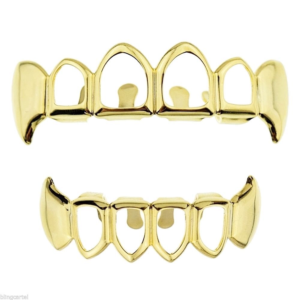 Hip Hop Denti Grill Set Micro-Set Con Diamanti – Grillz In Rame Con Zirconi, Bretelle Fai Da Te, Gioielli Moda Uomo Donna - 6