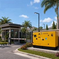Groupe électrogène diesel silencieux triphasé Guangzhou 138 kVA 150 kVA 6BT5.9-G2, puissance 150 kW 200 kW 300 kW 400 kW 500 kW pour appartement