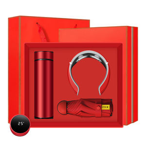 3 fiaschetta sottovuoto in metallo da 1 450ml + massaggiatore per collo P3 + Capsule con Design natalizio personalizzate portaombrelli per matrimonio Set regalo da sposa - Product Image 5