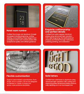 <span class=keywords><strong>Plaque</strong></span> de signalisation WC 3D gravée haut de gamme en cuivre massif et aluminium, étanche, murale, pour hommes et femmes - Product Image 6