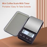 Timbangan kopi Mini portabel Profesional, timbangan kopi Digital dengan Timer, timbangan berat makanan dapur dan makanan