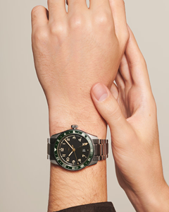 Reloj GMT para Hombre de Inspiración Vintage, Caja de Acero Pulido, Doble Zona Horaria, Marcadores Luminosos, Reloj de Pulsera Mecánico Analógico Longinesing - Product Image 4