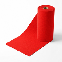 Rouleau de moquette d'exposition en polyester recyclé, tapis de sol écologique aiguilleté pour stand de salon professionnel vert