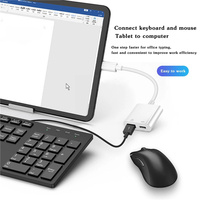 Adaptor OTG Tipe C/8pin PD QC3.0 Konverter Kabel Pengisi Daya Cepat Adaptor Tipe C ke USB untuk Xiaomi 10 Huawei