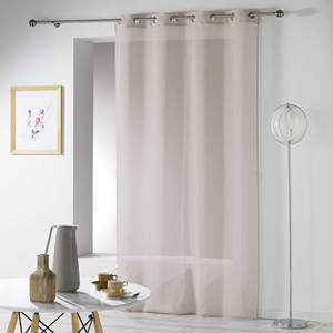 Cortina con Ojales y Efecto Arrugado TELMA LINE en Color Marrón 140X280CM - Product Image 1