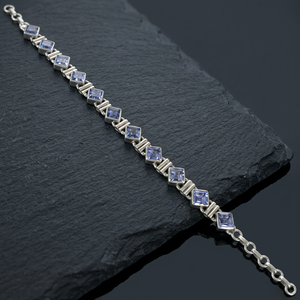 Famous Design Fancy Geometric Natural Stone 925 Silver Chain & Link Women's Comfortable Beaded Fine <b>Bracelet</b> - Product Image 3