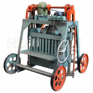 Huansheng Móvel Tijolo Que Faz A Máquina Tipo Diesel Elétrico, máquina Do Bloco Do Local De Construção à Venda