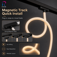 Cordon LED flexible magnétique compatible 48V, largeur 33mm, éclairage à 360 degrés, pour affichage en magasin, néon LED flexible