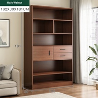 Bibliothèque de grande capacité, bibliothèque moderne multifonctionnelle pour salon, étagère à livres en bois avec tiroirs