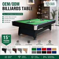 Table de billard professionnelle classique 3-en-1 en bois MDF de 6,5, 7 et 8 pieds avec système de retour automatique de balles – Stock usine