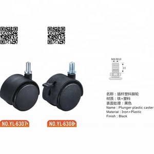 Ruote in plastica con freno per sedia da ufficio e valigia - Ottima qualità per la vendita - Product Image 3