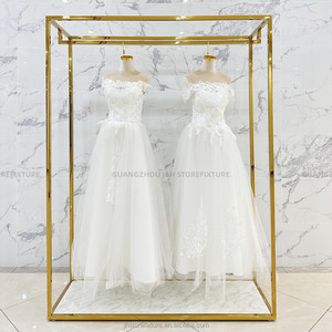 Espositore per Abiti in Acciaio Inossidabile Dorato Lucido di Qualità, Personalizzabile con Logo, per Negozi di <span class=keywords><strong>Abbigliamento</strong></span> Femminile - Product Image 5