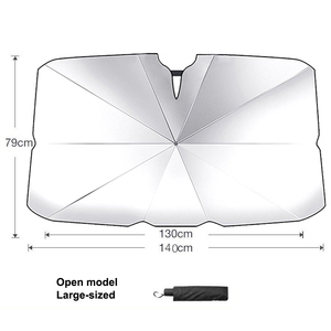 Parasoles plegables personalizados 190T 210t con bloqueo UV para coche, protector de parabrisas delantero, parasol para camiones y furgonetas - Product Image 4