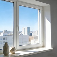Fenêtres à battants en aluminium à rupture de pont thermique, double vitrage, personnalisées, noires, pour appartement