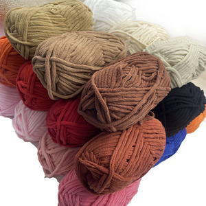 Fil épais en polyester recyclé teint, 100 % polyester, type chenille, populaire sur le marché américain pour le tricot à la main - Product Image 2