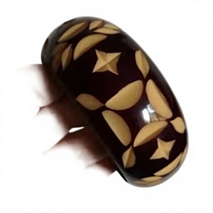 Best Design Floral Resin <b>Bangle</b> Bracelet Black Color Stylish Round Hand Painted Artistic Design Wedding Party for Women and Girl - Product Image 6