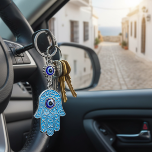 Hamsa Figured Metal Key chain - Product Image 3