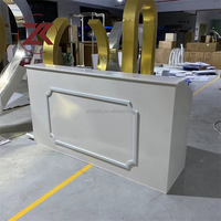 Ensemble de table de mariage en acrylique ZKAI, décoration de fête de luxe, mobilier d'hôtel, table de bar en PVC blanche pour événement