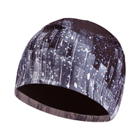 Logotipo personalizado al aire libre ciclismo correr gorra hombres deporte hielo seda Beanie sombrero elástico motocicleta casco Liner Wave Cap