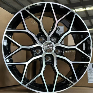 Rueda de aleación de coche de pasajeros estilo Popular 17*7,5 pulido negro 5 agujeros llantas de aluminio para coche OEM al por mayor ruedas de coche - Product Image 1