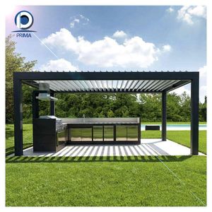 Pérgola de Aluminio para Exteriores con Estructura con Recubrimiento en Polvo, Cubierta para Patio, Techo Fácil de Montar, Gazebo para Terraza - Product Image 1