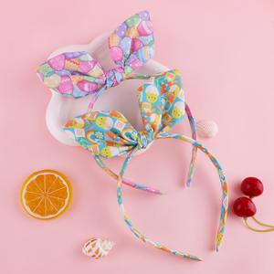 أزياء جديدة للأطفال الفتيات كارتون أرنب الأذن رباط رأس للفتيات طفل حامل طوق لطيف طباعة النسيج ربطات الشعر اكسسوارات الشعر هدية - Product Image 3