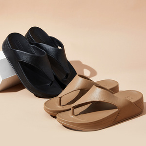 Women's Summer Platform Flip Flops Cork Insole Thick Sole Plus Size Casual Comfortable Solid Color Toe Eco-Friendly - Product Image 1
