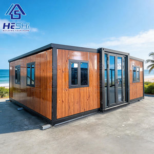 บ้านสำเร็จรูปโครงเหล็กขนาด 20 ฟุต 40 ฟุต แบบขยายได้ 1 2 3 4 5 ห้องนอน บ้านสวน บ้านหลังเล็ก บ้านวิลล่า ราคา - Product Image 1