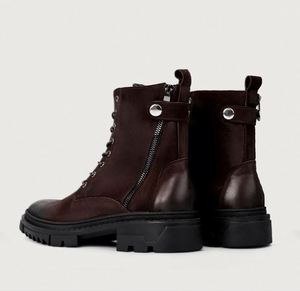 Bottes en cuir rétro à lacets unisexes, personnalisées en usine, vente en gros, design de haute qualité, bottes d'automne et d'hiver - Product Image 3