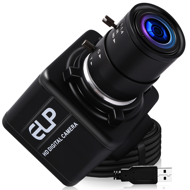 2.0Megapixel USB Webcam 5-50mm Varifocus Lens CMOS OV2710 UVC High Speed 100fps USB Camera for Skype Video Calling Recording