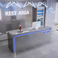 Comptoir de réception au design moderne, finition laquée brillante, pour caisse enregistreuse, salon de beauté, salon de coiffure, restaurant